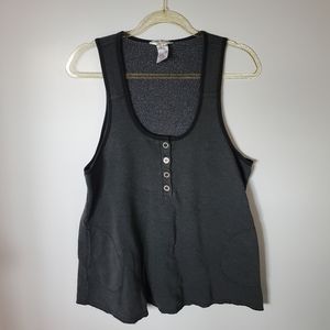 *RARE* Hard Tail Gray & Black Heavy Fleece Sweat Tank Top